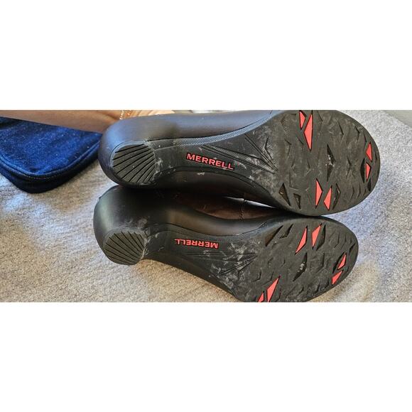 Merrell Women's Leather Pump Heels Shoes J56124 Coffee Brown Sz 9.5 Cutout Round - Picture 8 of 9